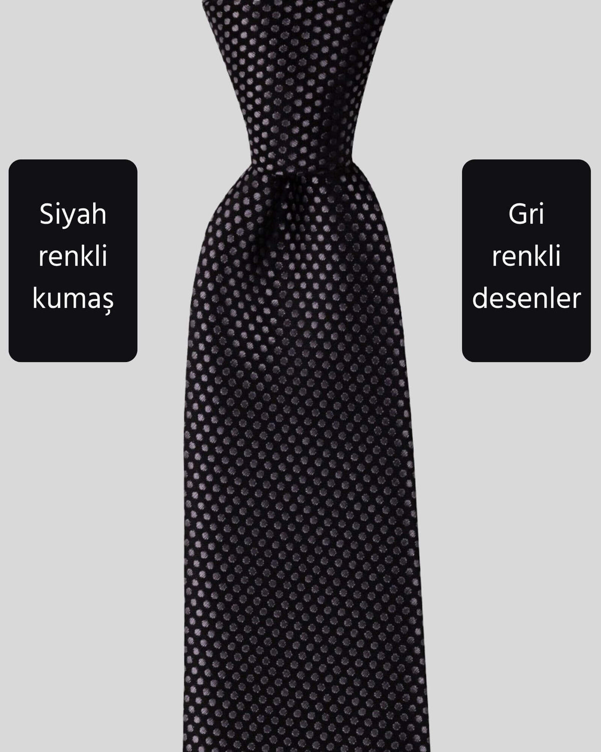 Kumovo siyah klasik doktor kravatı