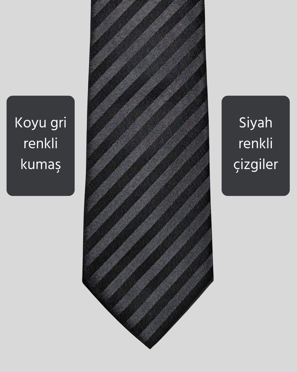Kumovo ince gri kravat