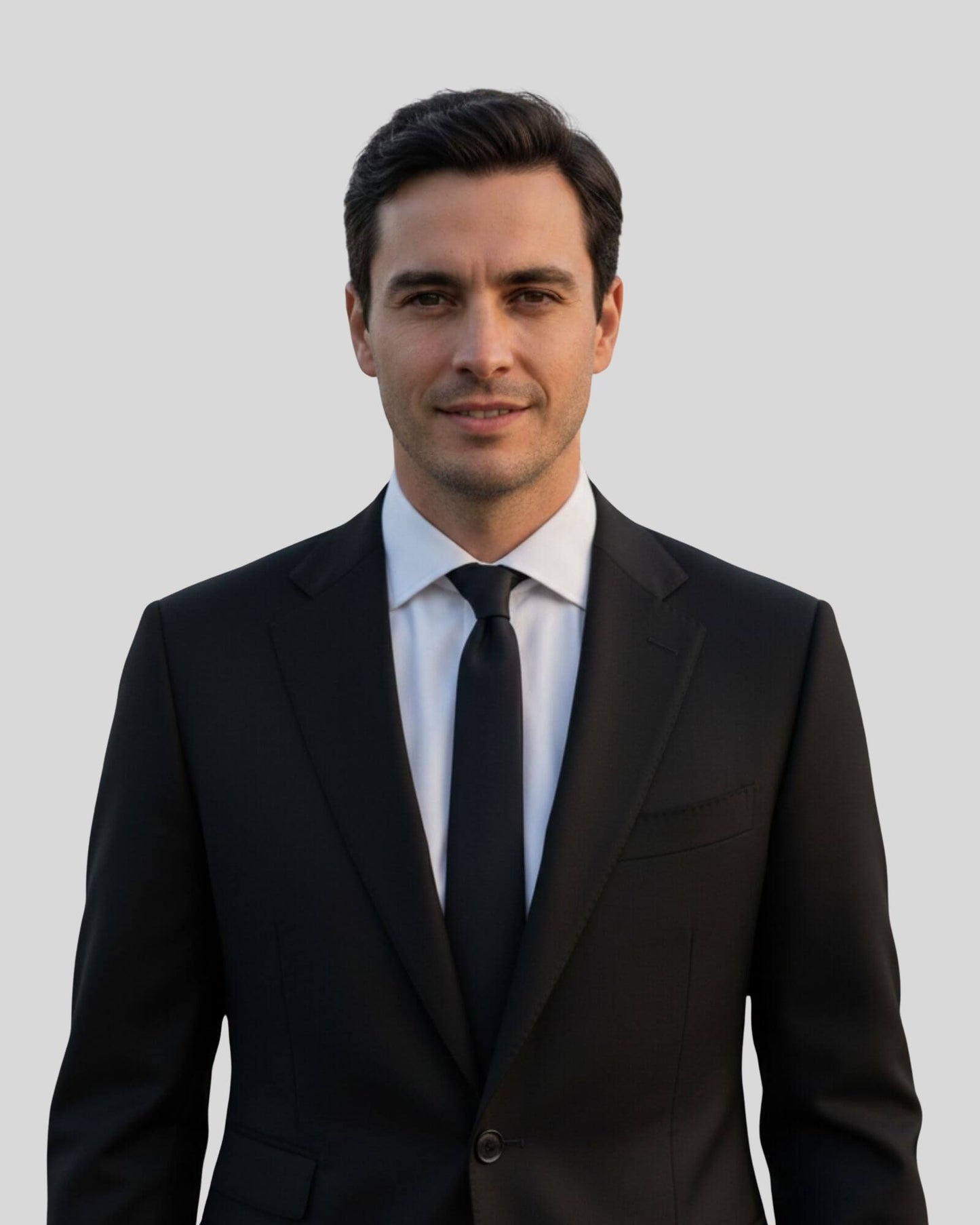 Düz Siyah İnce İpek Kravat - 6 cm genişlik