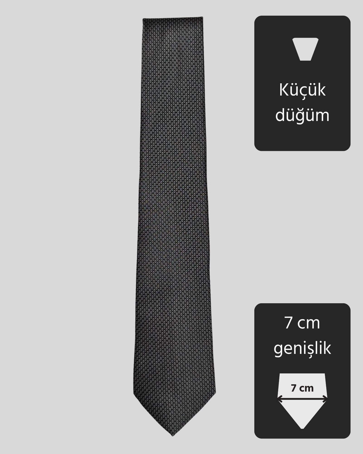 Kumovo ince siyah bankacı kravatı