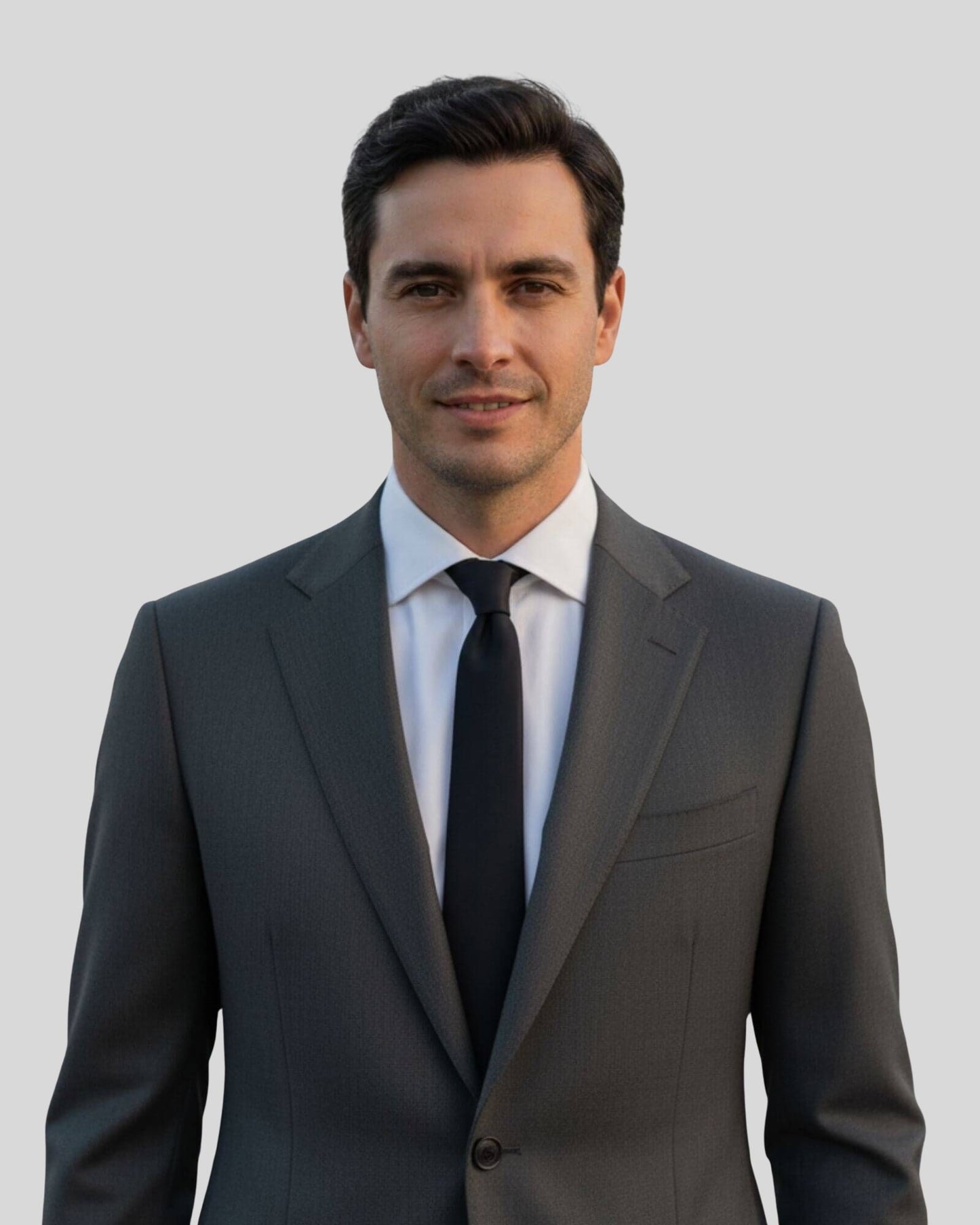 Düz Siyah İnce İpek Kravat - 6 cm genişlik