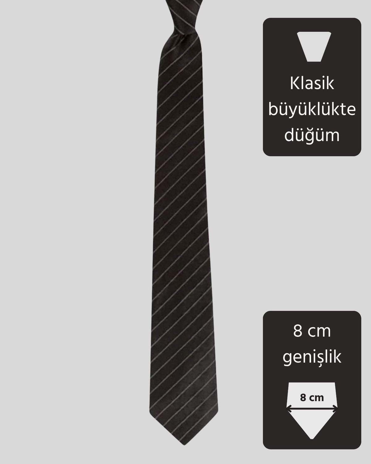 Kumovo siyah saten ipek doktor kravatı