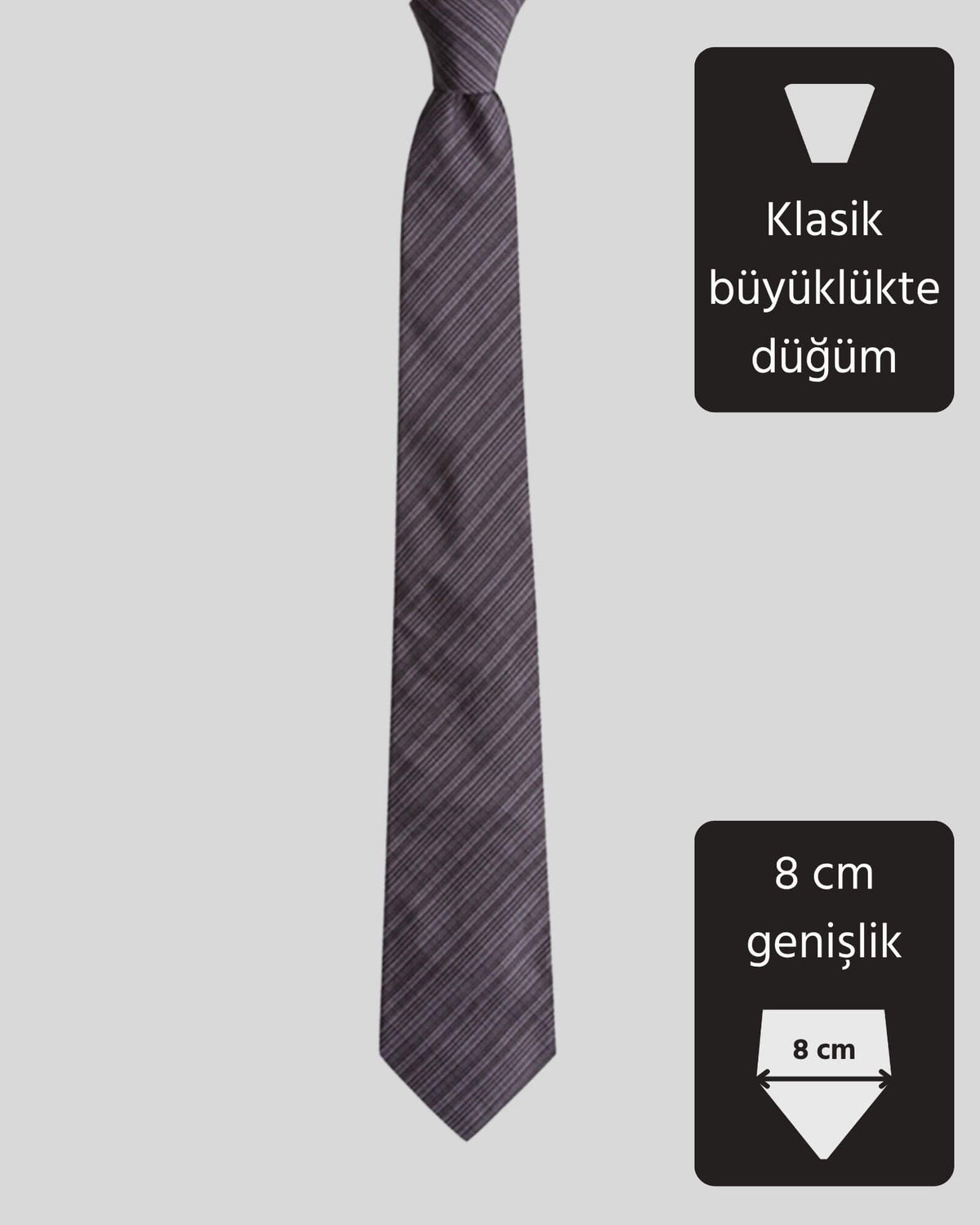 Kumovo siyah ipek hakim kravatı