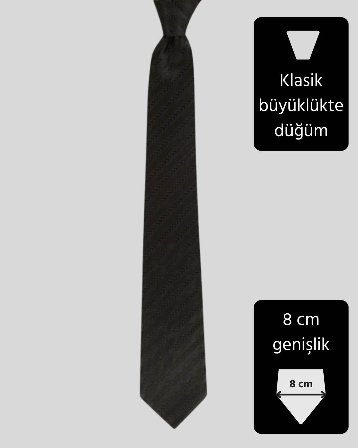 Kumovo siyah saten ipek doktor kravatı
