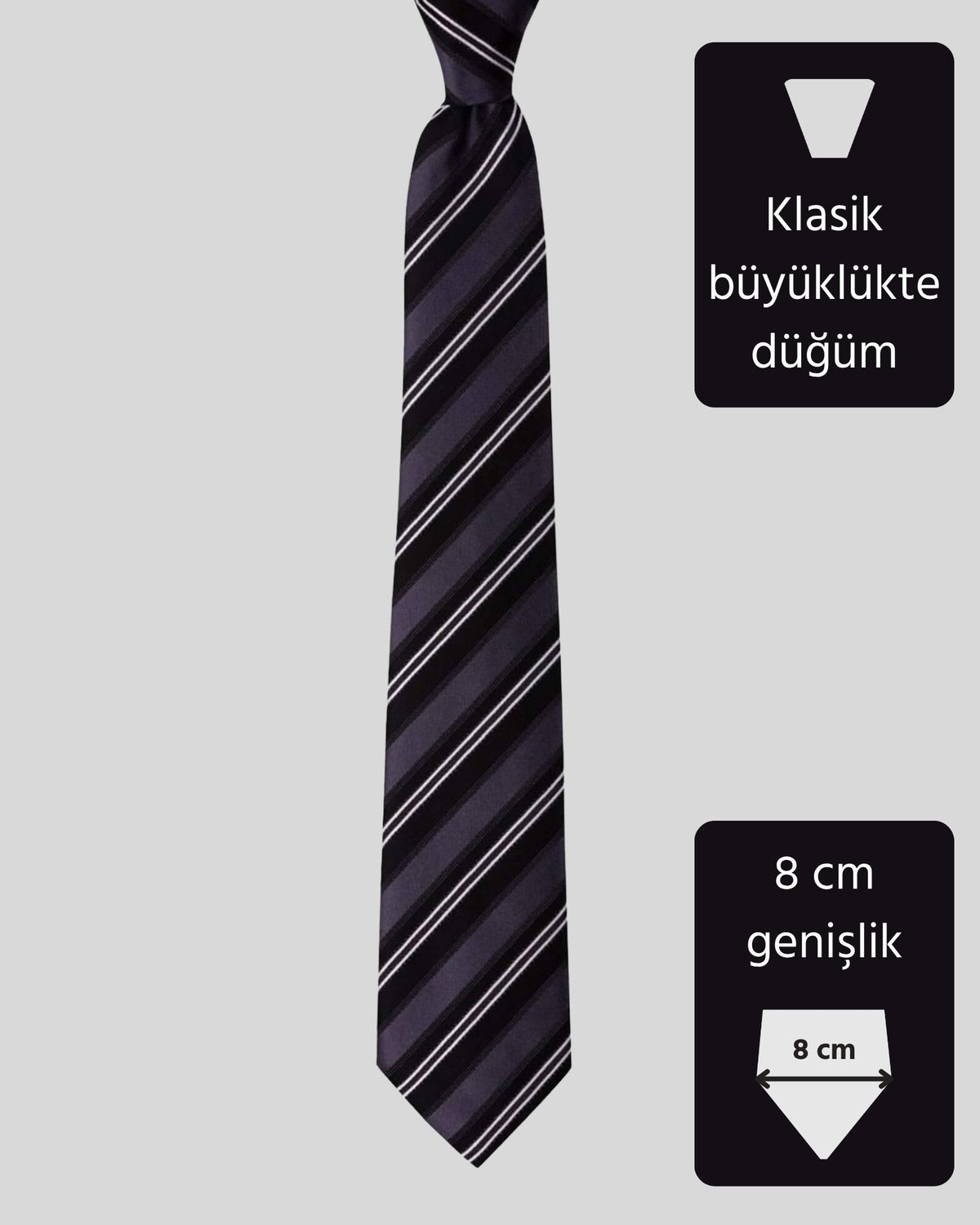 Kumovo gri avukat kravatı
