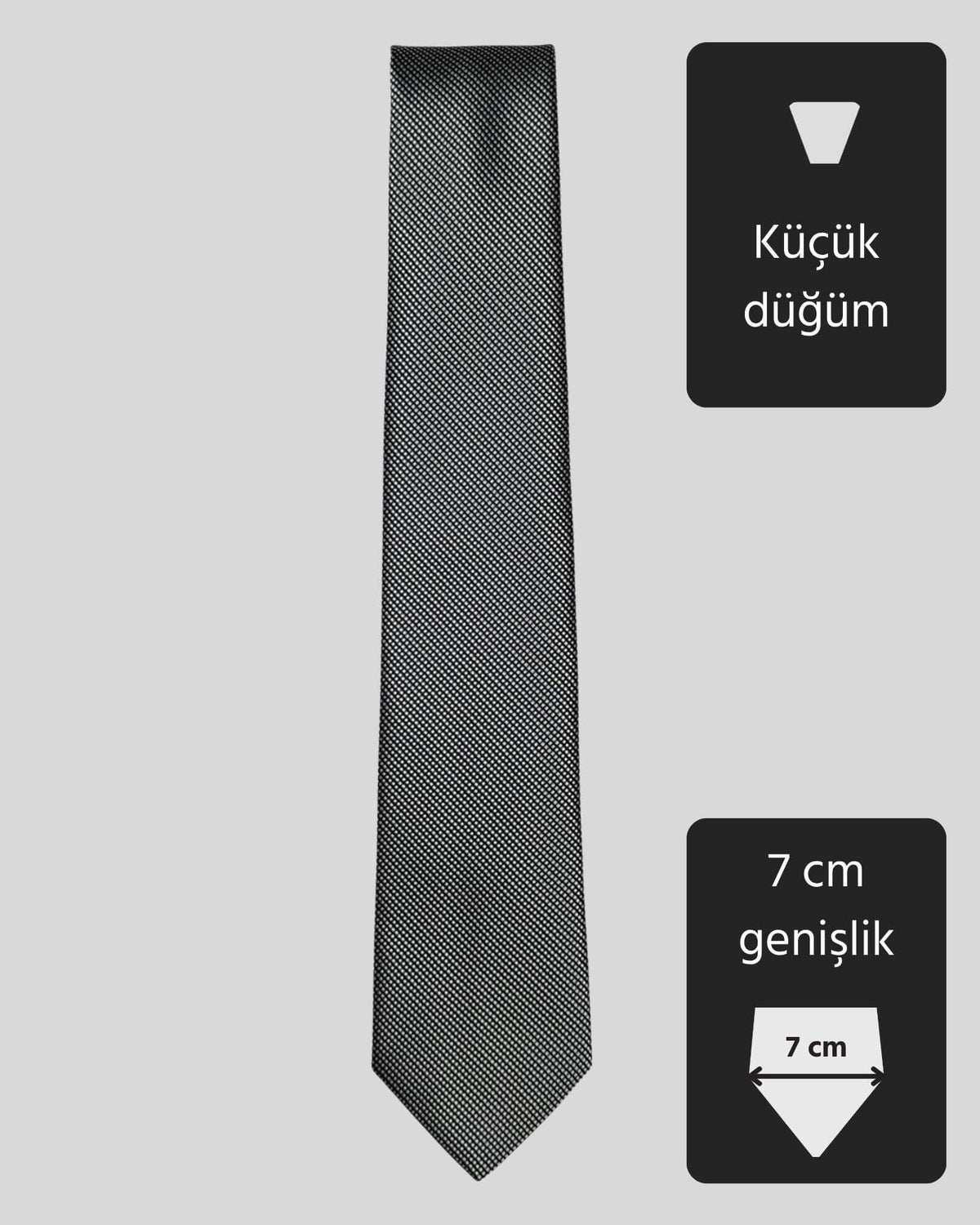 Kumovo slim siyah genç bankacı kravatı