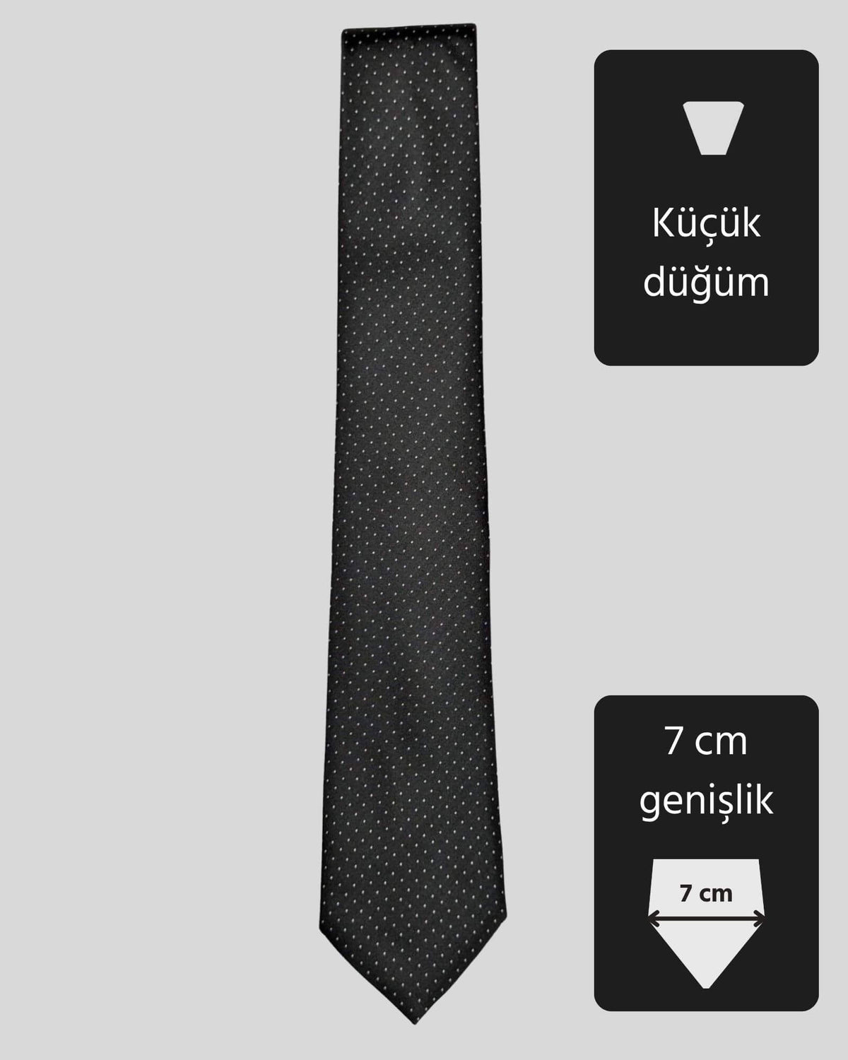 Kumovo ince siyah savcı kravatı