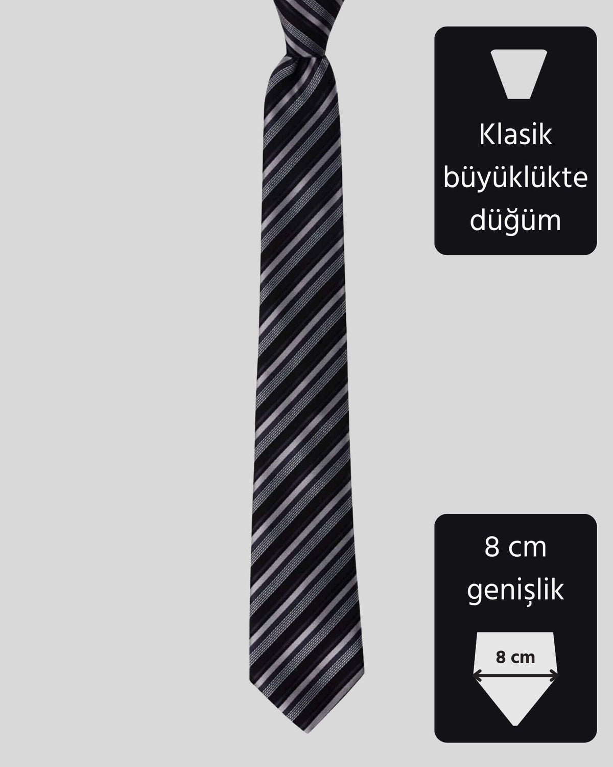 Kumovo siyah avukat kravatı