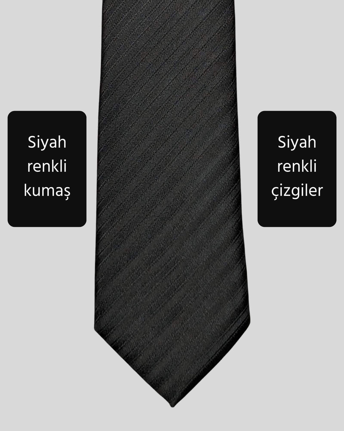 Kumovo siyah çizgili slim kravat
