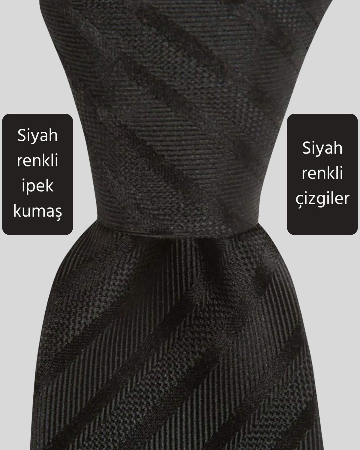 Kumovo siyah ipek doktor kravatı