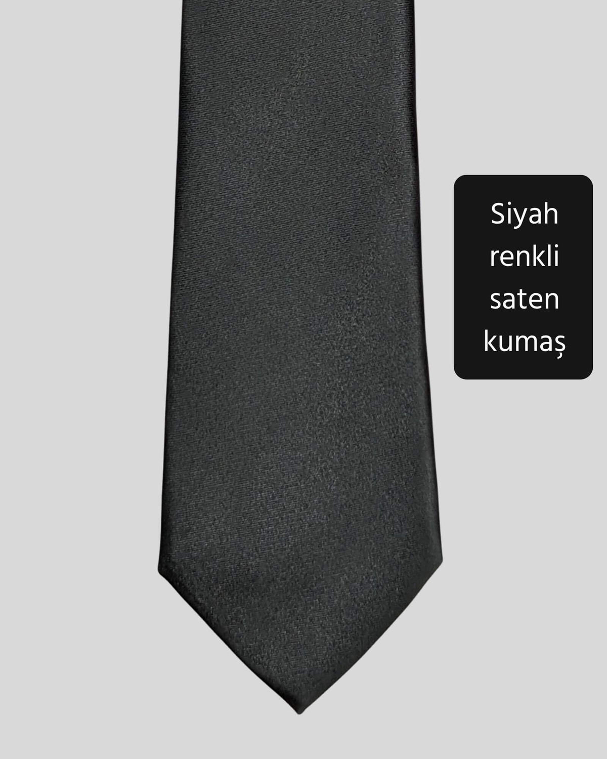 Kumovo siyah saten doktor kravatı