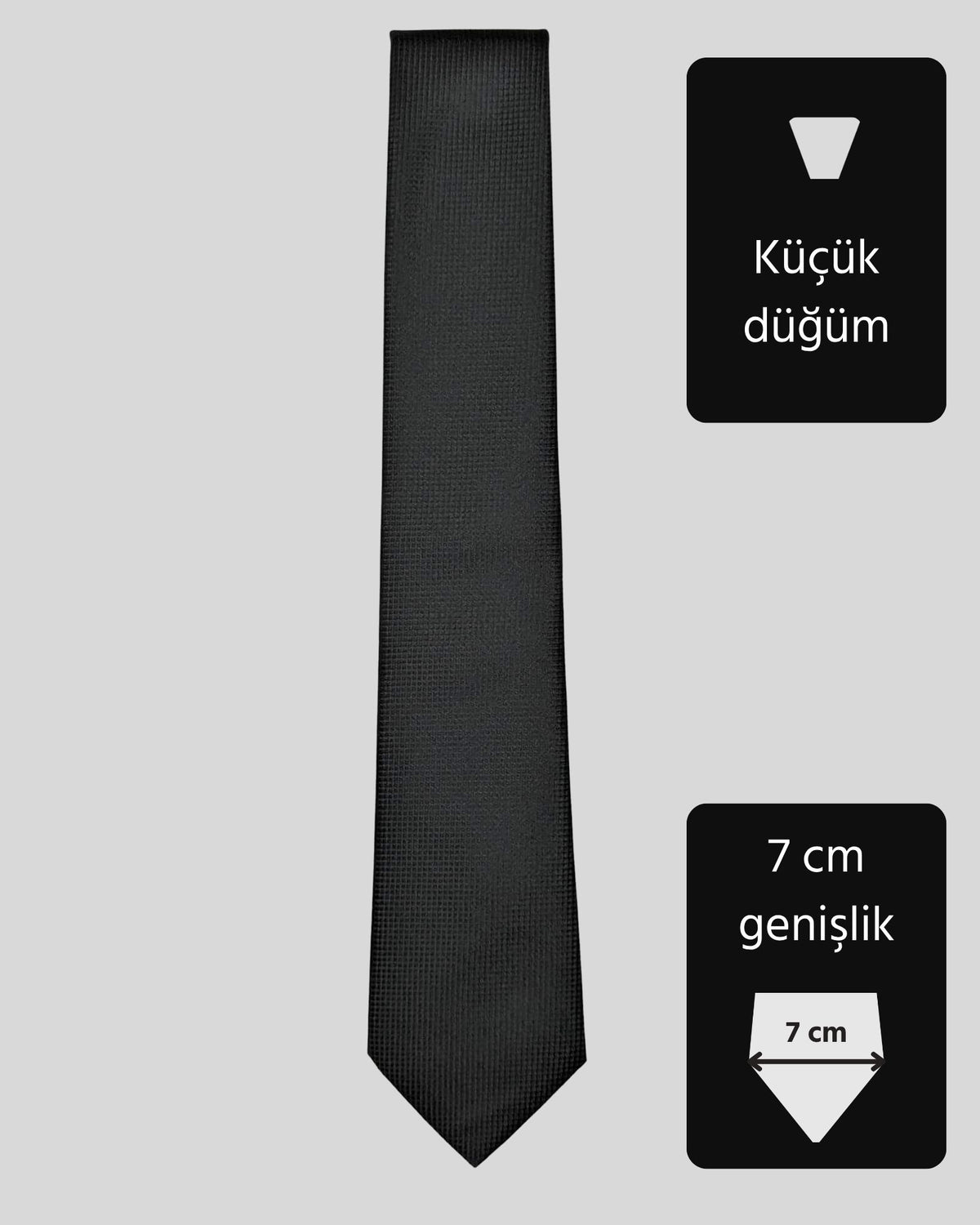 Kumovo siyah renkli genç bankacı kravatı