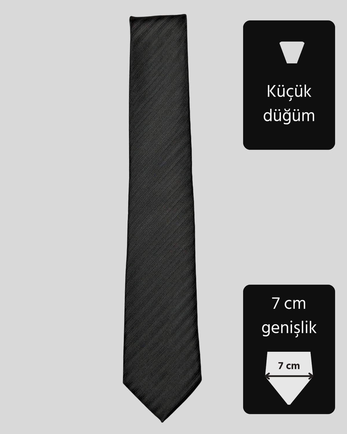 Kumovo siyah çizgili slim genç kravatı