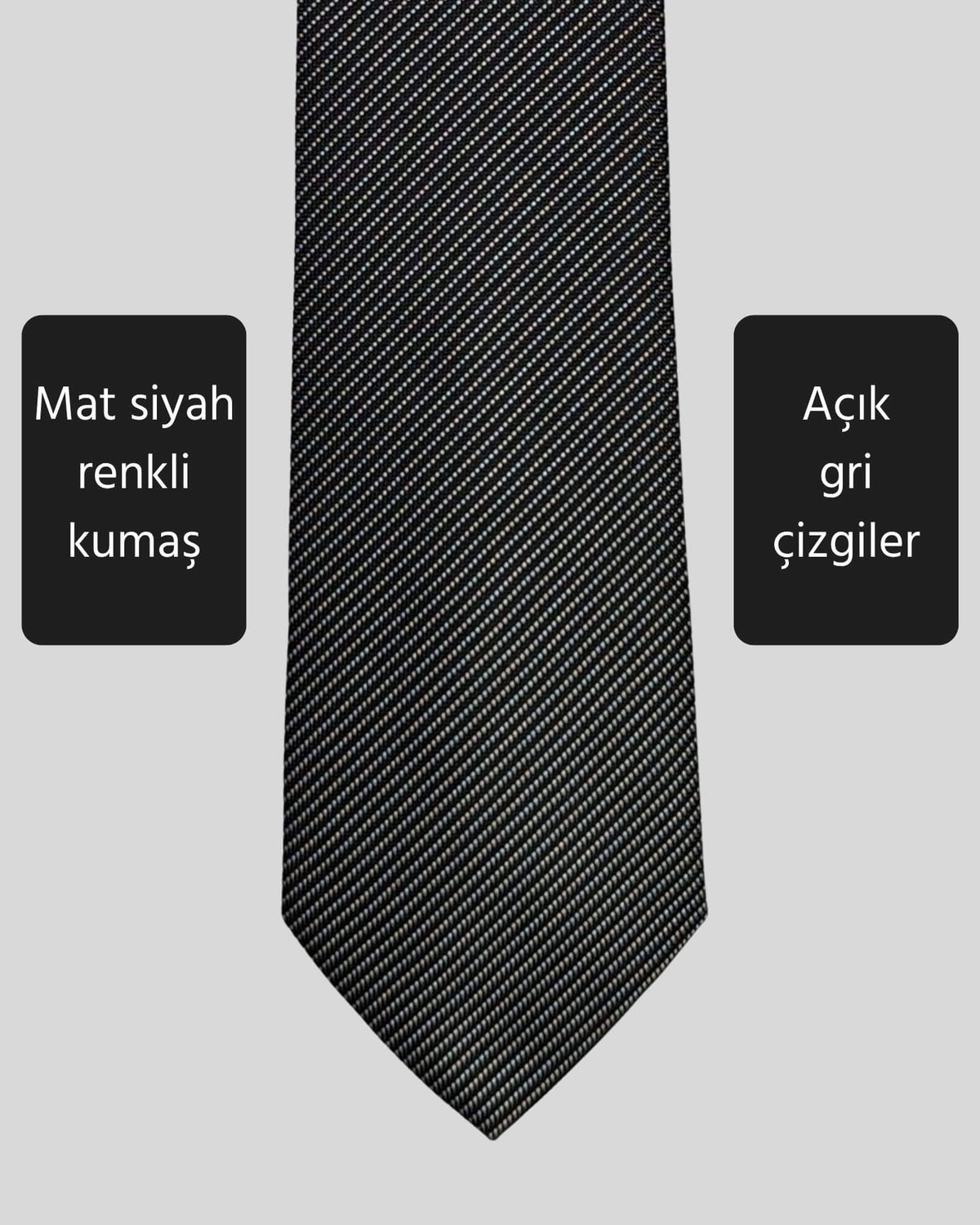 Kumovo siyah slim avukat kravatı