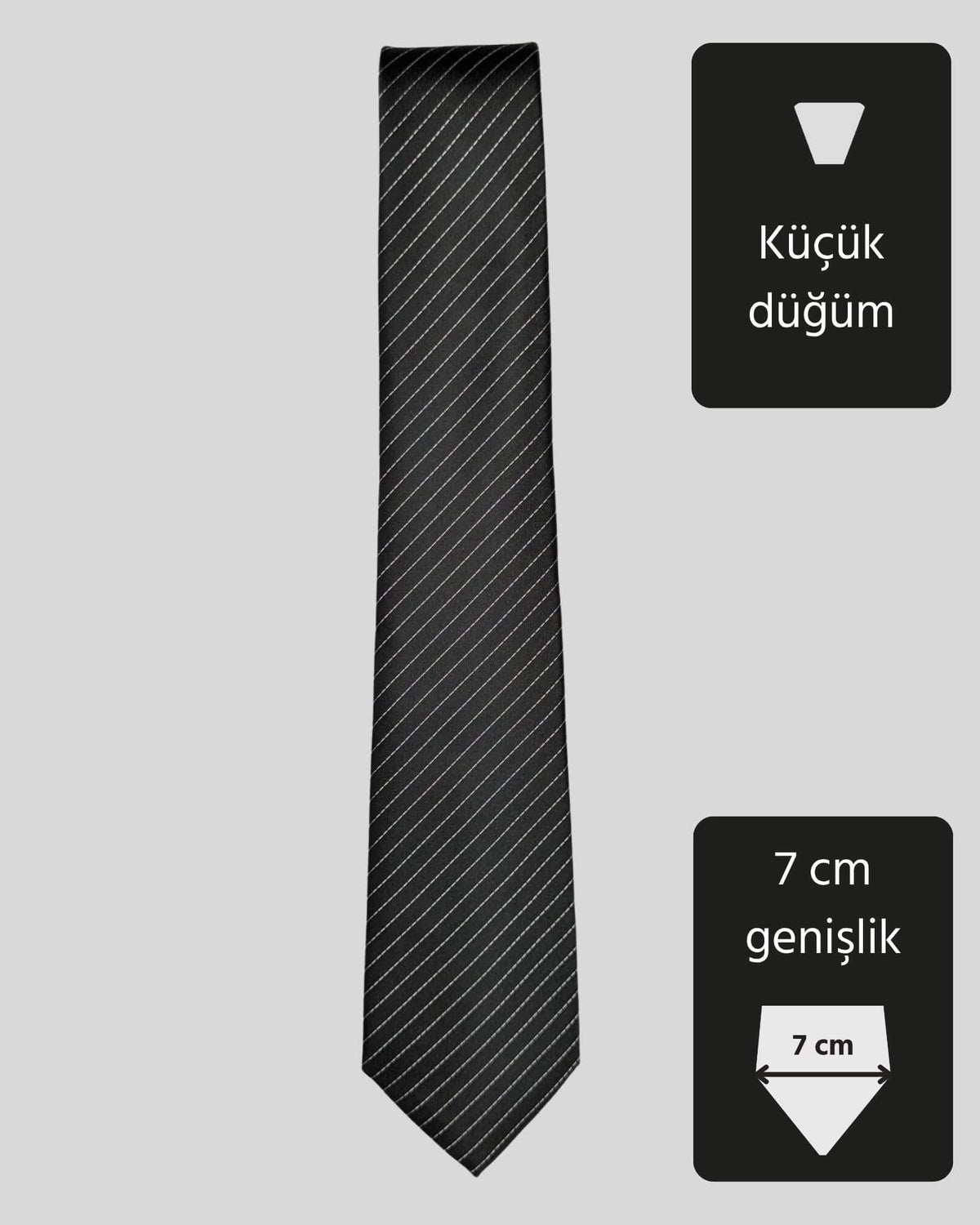 Kumovo ince siyah doktor kravatı