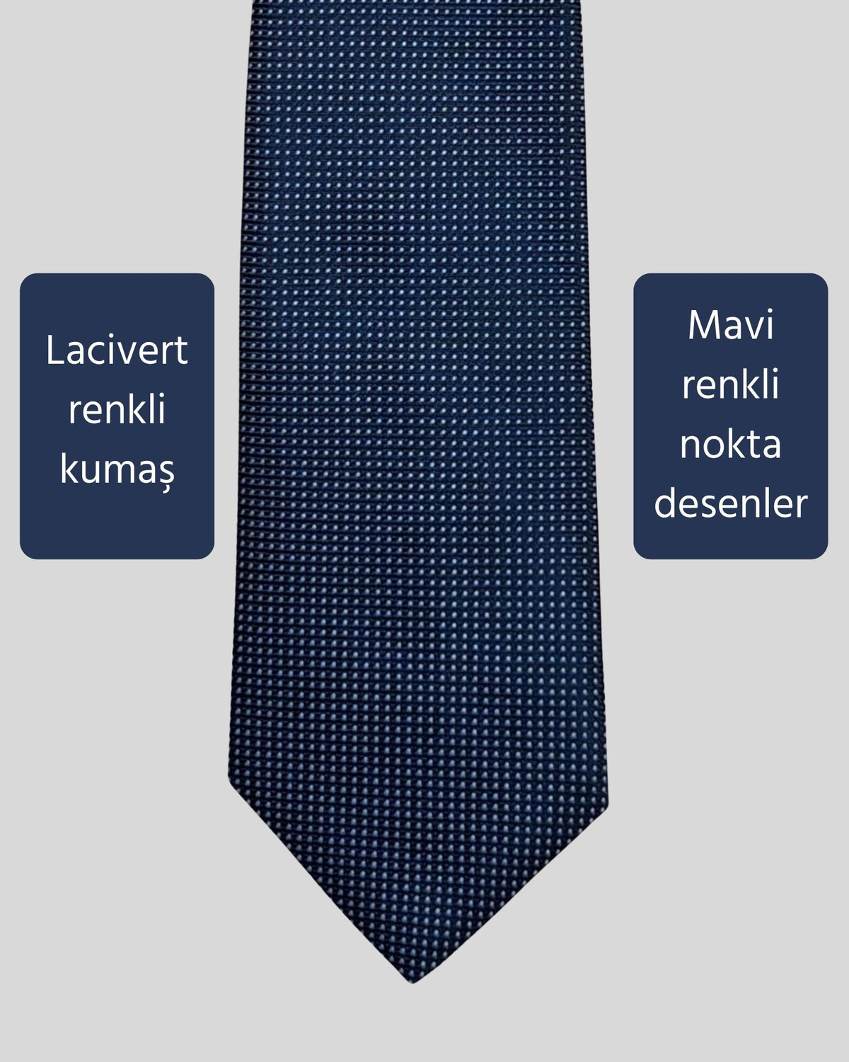 Kumovo ince lacivert avukat kravatı