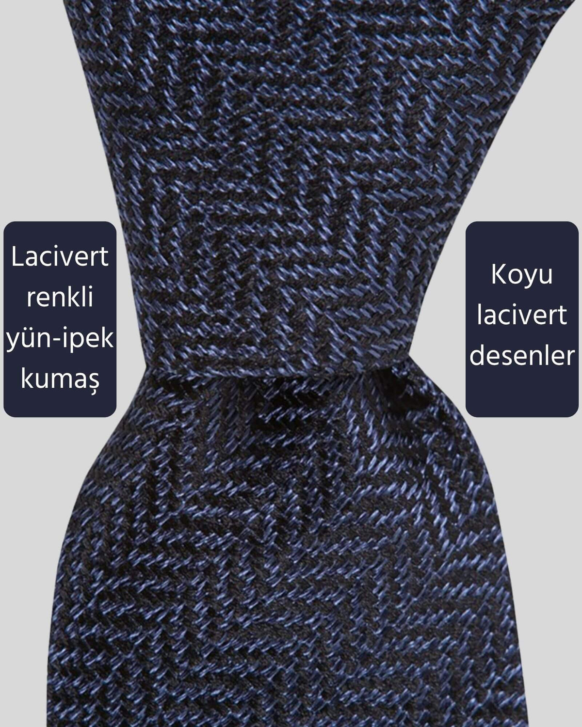 Kumovo yünlü lacivert doktor kravatı