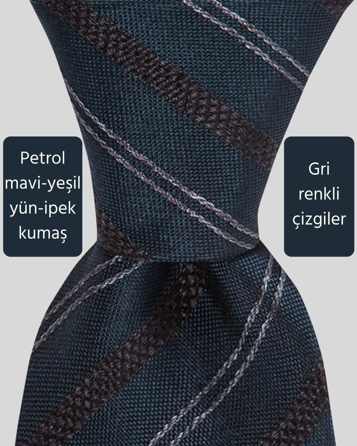 Kumovo petrol mavisi yün kravat