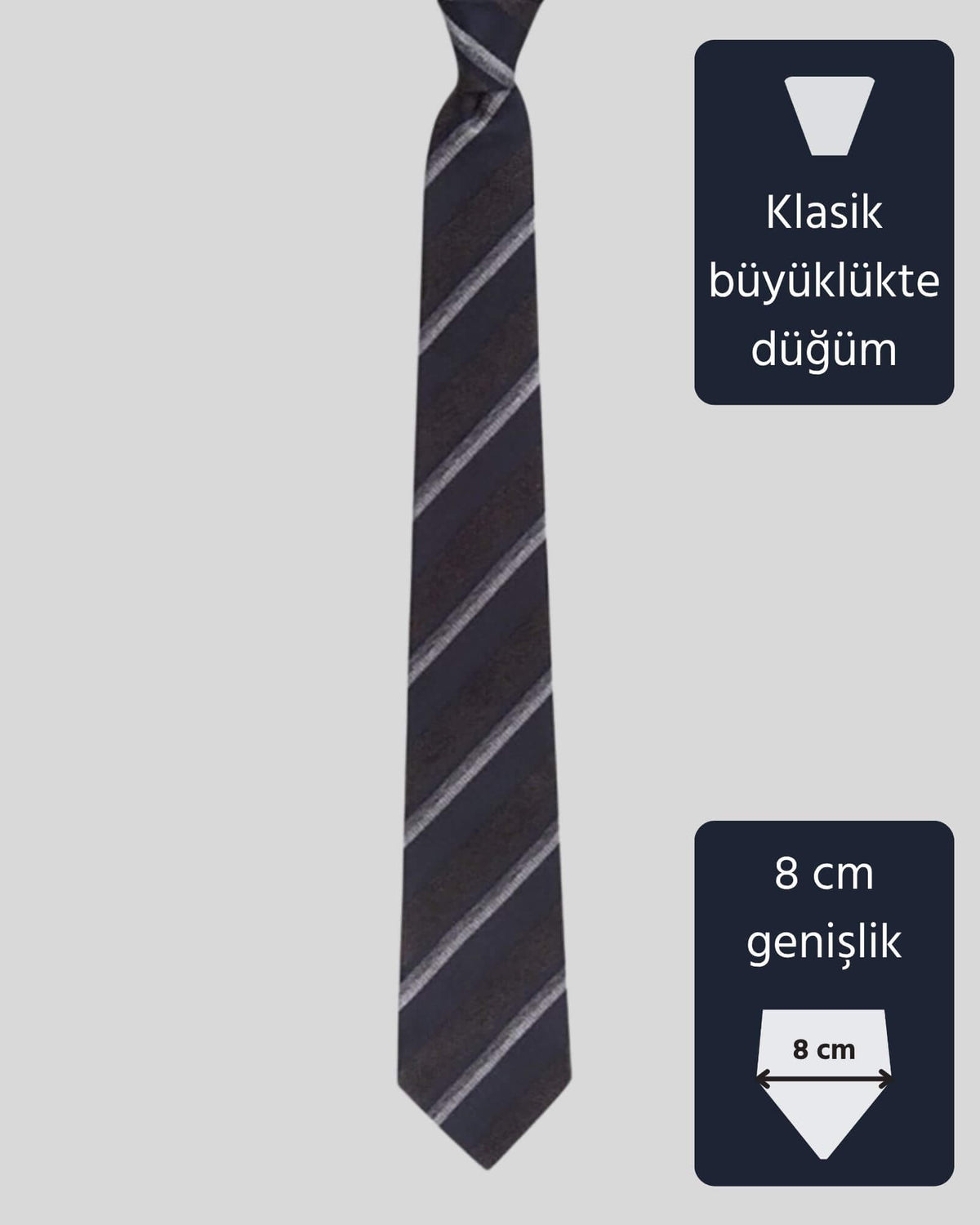 Kumovo lacivert gri yün doktor kravatı