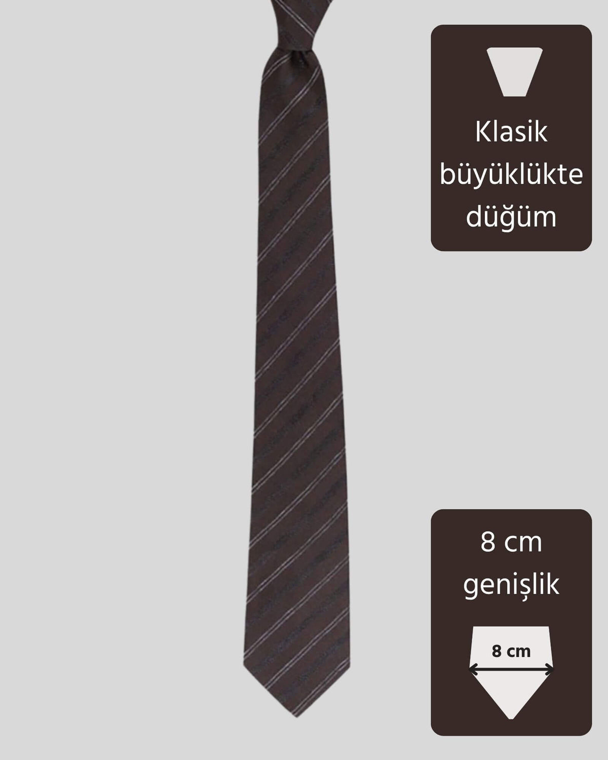 Kumovo kahverengi yün kışlık kravat